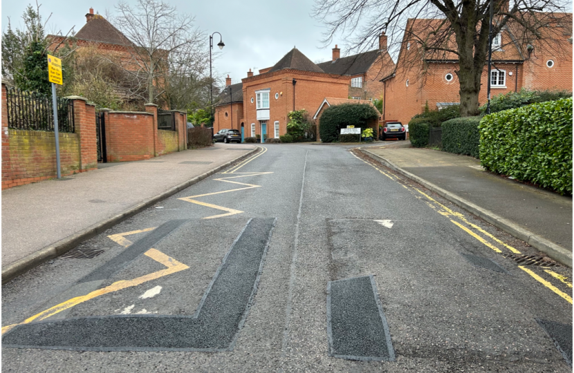 Speed hump repairs along Vaughan Williams Way