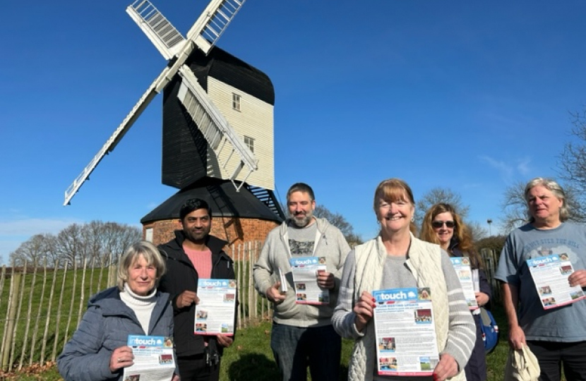 Cllr Noelle Hones out with some of her team