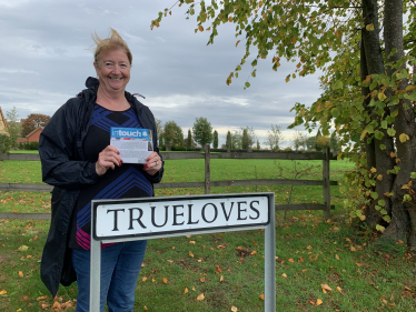 Cllr Noelle Hones out delivering her latest newsletter