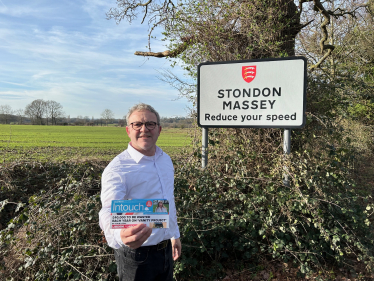 Conservative Group Leader Cllr Will Russell in Stondon Massey