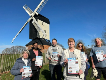 Cllr Noelle Hones out with some of her team