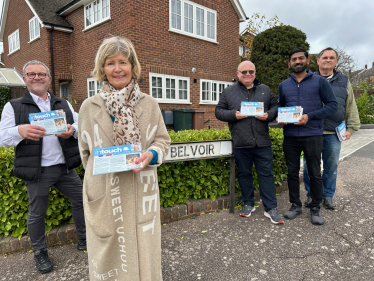 Lesley leading some of the team